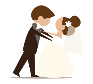 Wedding Couple 6 Sticker