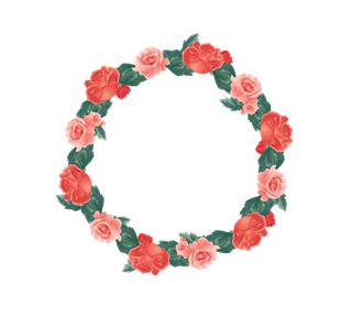 Rose Flower Wreath Sticker