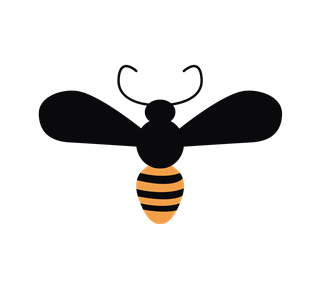 Bumble Bee Silhouette Sticker