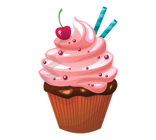 Chocolate Cherry Cupcake Deluxe Sticker