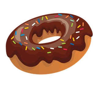 Donut Chocolate Sprinkle Sticker