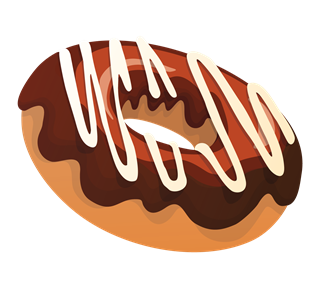 Donut Chocolate Swirl Sticker