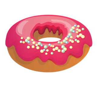 Donut Pink Round Sprinkle Sticker