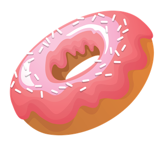 Donut Pink Sprinkle Sticker