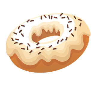 Donut Vanilla Sprinkle Sticker