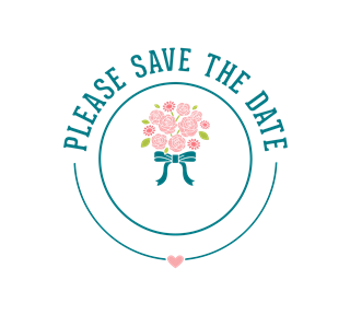 Please Save the Date Sticker