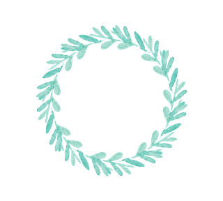 Seafoam Green Wreath Sticker