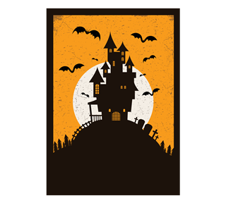 Halloween Haunted House Sticker