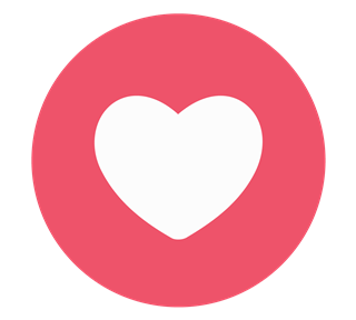 Social Media Heart Sticker
