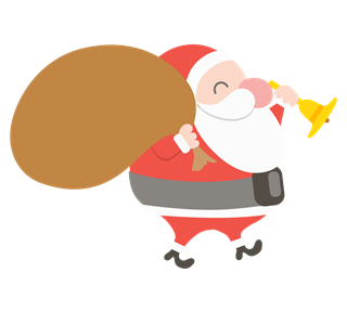 Christmas Santa With Sac Sticker