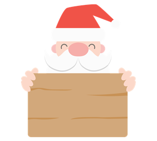 Santa Christmas Sign Sticker