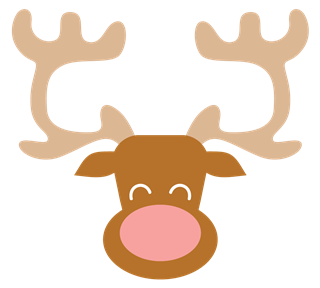 Rudolph Christmas Reindeer Sticker