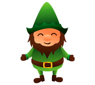 Green Christmas Elf Sticker