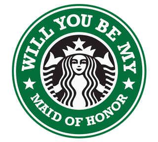 Maid Of Honor Starbucks Sticker