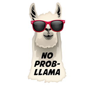 Funny No Prob Llama Sticker