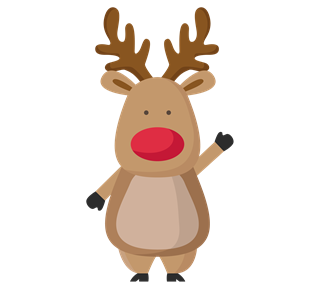 Rudolph Christmas Wave Sticker
