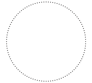 Circle Border Dotted Sticker