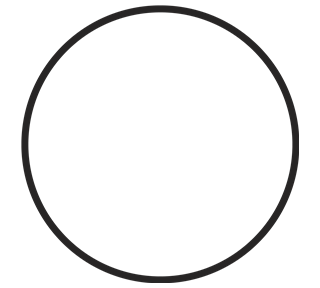 Circle Border Medium Sticker