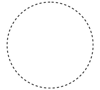 Circle Border Stitch Sticker