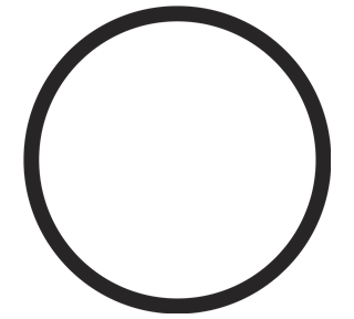 Circle Border Thick Sticker