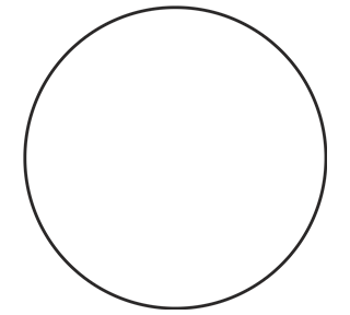 Circle Border Thin Sticker