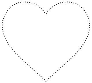 Heart Border Dotted Sticker