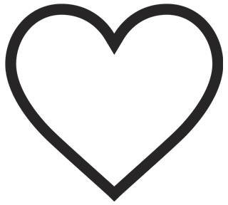 Heart Border Thick Sticker