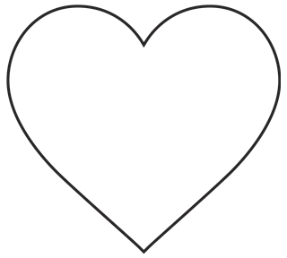 Heart Border Thin Sticker