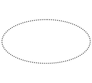 Oval Border Dotted Sticker