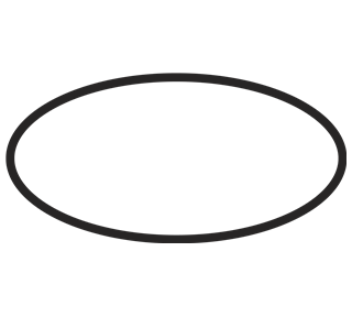 Oval Border Medium Sticker