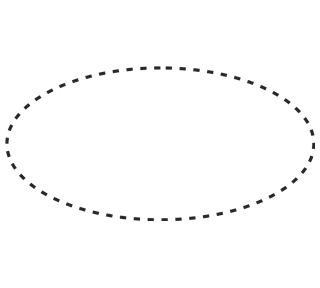 Oval Border Stitch Sticker