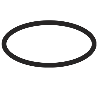Oval Border Thick Sticker
