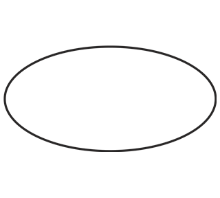 Oval Border Thin Sticker