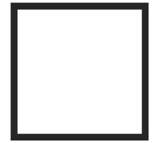 Square Border Thick Sticker