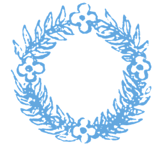 Floral Stamp Frame Sticker