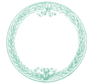 Stamped Wreath Frame Sticker