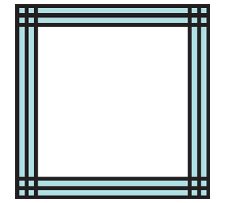 Square Deco Border Sticker