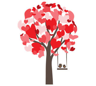 Heart Love Tree Sticker