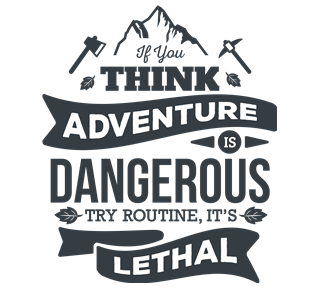 Adventure Vs Routine Motivational Quote Sticker