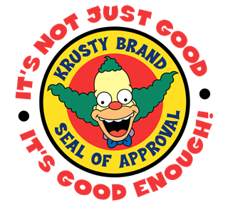 Krusty Seal of approval Sticker