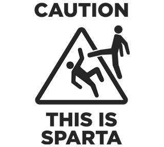 Funny Caution This Is Sparta Sticker