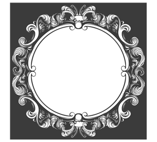 Rococo Decorative Photo Frame Sticker