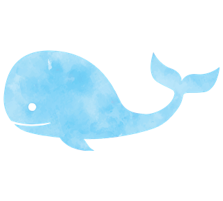 Watercolor Whale Sticker