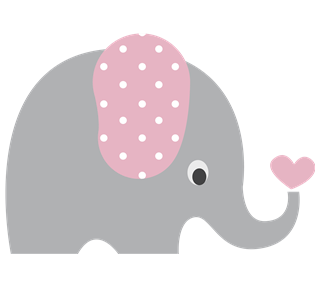 Cute Love Heart Elephant Sticker