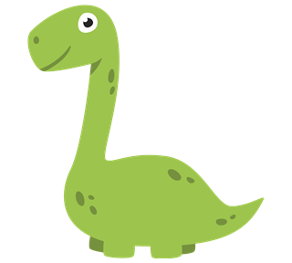 Green Brontosaurus Dinosaur Sticker