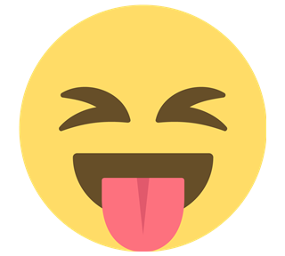 Tongue Out Eyes Closed Sticker
