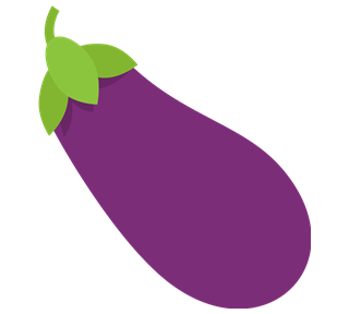 Eggplant Sticker