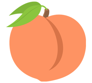 Peach Sticker