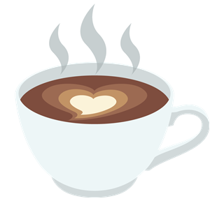 Steaming Love Heart Coffee Sticker