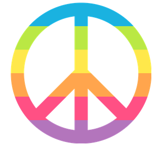 Rainbow Peace Sign Sticker
